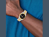 Men's Charles Hubert IP-plated Two-tone Black Dial Watch