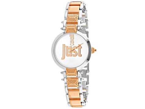 Just Cavalli Women's Just Mio White Dial, Two tone Stainless Steel Watch