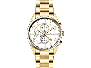 Oceanaut Men's Escapade White Dial, Yellow Stainless Steel Watch