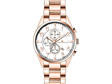 Oceanaut Men's Escapade White Dial, Rose Stainless Steel Watch