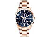 Oceanaut Men's Escapade Blue Dial, Rose Stainless Steel Watch