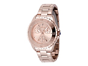 Invicta Angel 38mm Rose Gold Dial Stainless Steel Band Quartz Watch