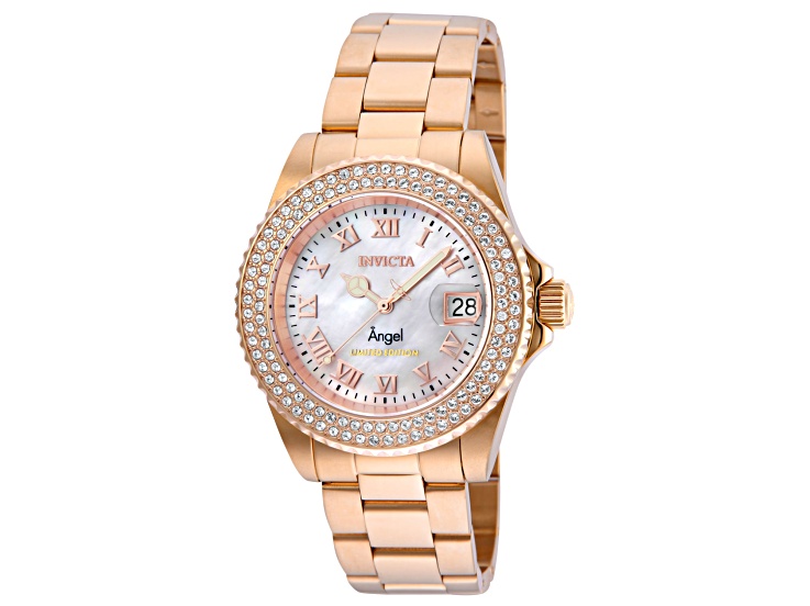 Invicta Angel 40mm White Dial Stainless Steel Band Quartz Watch