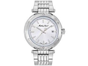 Mathey Tissot Neptune 42mm Stainless Steel Bracelet White Dial Quartz Watch