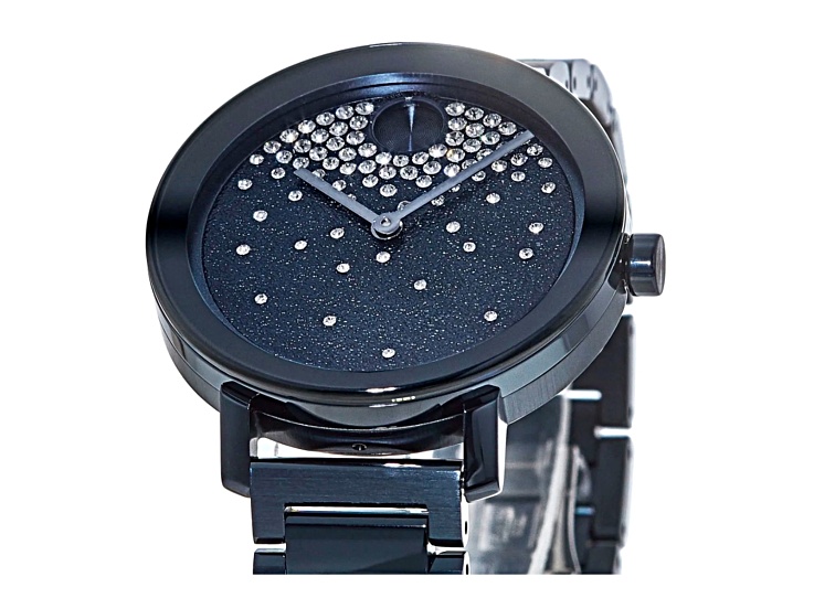 Gently used - MOVADO STAINLESS STEEL BLUE DIAL QUARTZ WOMENS WATCH Movado Women main image 4
