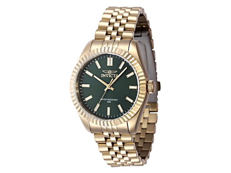 Invicta Specialty 36mm Green Dial Stainless Steel Band Quartz Watch