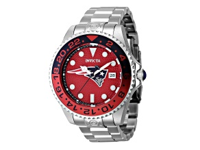 Invicta NFL 47mm Dark Blue, Red, White Dial Stainless Steel Band Automatic Watch