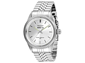 Invicta Specialty 43mm White Dial Stainless Steel Band Quartz Watch