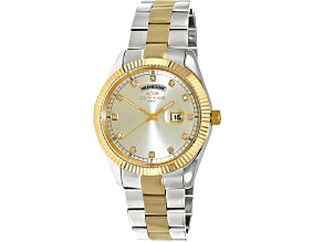 Oniss Men's Admiral Yellow Dial, Stainless Steel Bracelet Watch