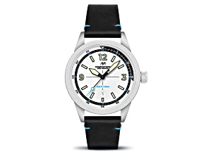 Dominatore Del Mare Aviatore White Dial White Bezel Black Stainless Steel Band Japan Quartz Watch