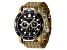 Invicta Pro Diver 48mm Black Dial Gold Tone Stainless Steel Quartz Watch