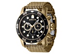 Invicta Pro Diver 48mm Black Dial Gold Tone Stainless Steel Quartz Watch