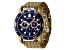 Invicta Pro Diver 48mm Blue Dial Gold Tone Stainless Steel Quartz Watch
