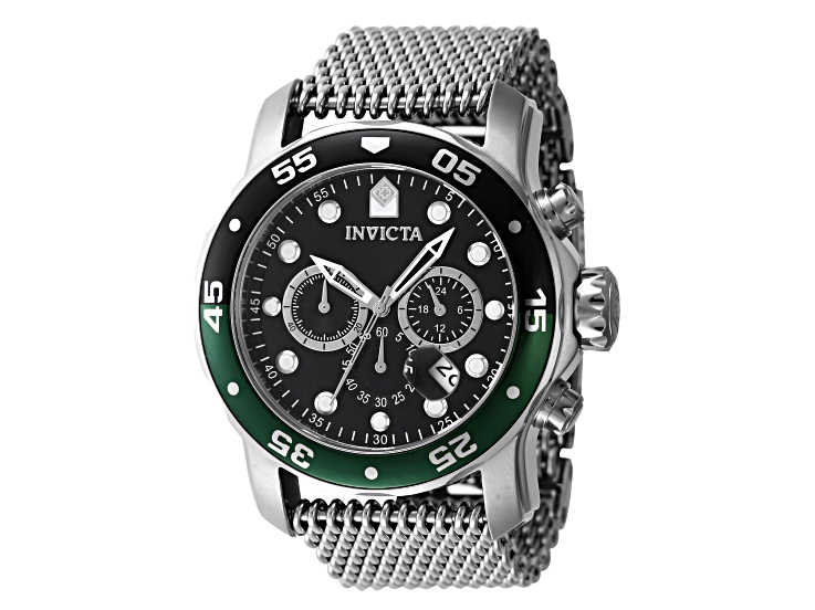 Invicta Pro Diver 48mm Black and Green Two-tone Bezel Stainless Steel Quartz Watch