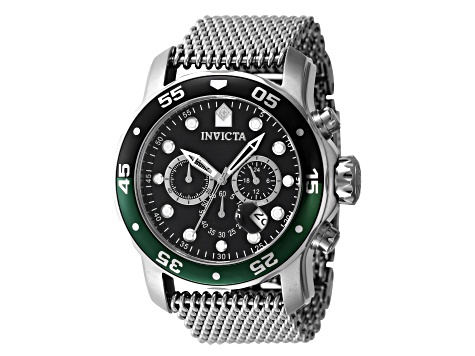 Invicta Pro Diver 48mm Black and Green Two-tone Bezel Stainless Steel Quartz Watch