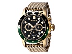 Invicta Pro Diver 48mm Black and Green Two-tone Bezel Gold Tone Stainless Steel Quartz Watch