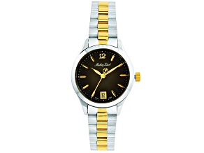 Mathey Tissot Urban 30mm Two-tone Stainless Steel Bracelet Black Dial Quartz Watch