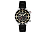 Cadola Rally Timer Black Dial White Bezel Black Stainless Steel Band Automatic Watch