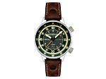 Cadola Rally Timer Green Dial White Bezel Brown Stainless Steel Band Automatic Watch