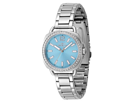 Invicta Wildflower 32mm Light Blue Dial Stainless Steel Quartz Watch