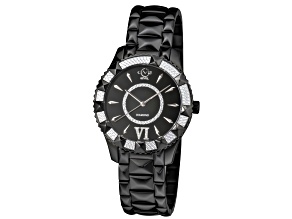 GV2 Venice Black Dial Black Stainless Steel Bracelet Watch