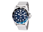 Invicta Pro Diver 43mm Blue Dial Stainless Steel Mesh Quartz Watch
