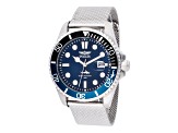 Invicta Pro Diver 43mm Blue Dial Stainless Steel Mesh Quartz Watch