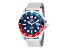 Invicta Pro Diver 43mm Blue Dial Blue and Red Bezel Stainless Steel Mesh Quartz Watch