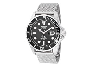 Invicta Pro Diver 43mm Black Dial Stainless Steel Mesh Quartz Watch