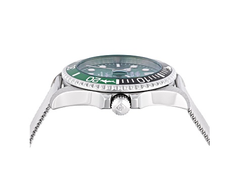 Invicta Pro Diver 43mm Green Dial Black and Green Bezel Stainless Steel Mesh Quartz Watch