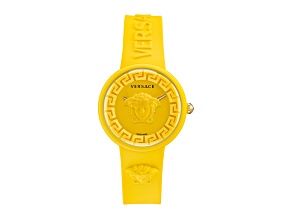 Medusa Pop Watch 39MM Yellow Case Yellow Matte Dial Silicone Strap