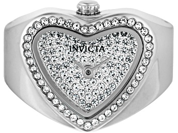 Invicta Mini 18.5mm Pink Dial Yellow Stainless Steel Band Quartz Ring Watch
