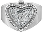 Invicta Mini 18.5mm White Dial Yellow Stainless Steel Band Quartz Ring Watch