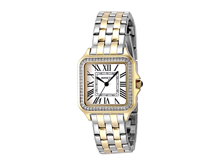 Invicta Angel 28mm Yellow Bezel Two-tone Stainless Steel Band