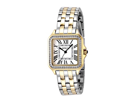 Invicta Angel 28mm Yellow Bezel Two-tone Stainless Steel Band