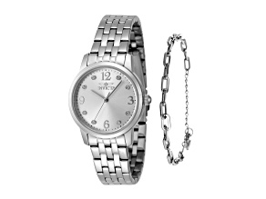 Invicta Angel 32mm Stainless Steel Quartz Watch and Bracelet Set