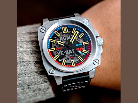 RGMT Altimeter Skeleton Automatic Ve-Day 80th Black Stainless