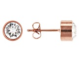 Burgi™ Crystals Rose Tone Base Metal Bangle Watch, Pendant, And Earrings Gift Set