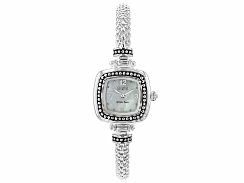 Ecclissi Sterling Silver Textured Cuff Watch