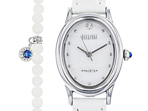 Ecclissi Facets Oval Watch & Bracelet Set