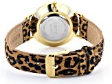 Ladies 35mm Rose Tone & Gold Tone Multi-Color Animal Print Leather Band Watch Set of 2