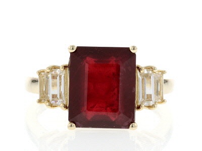 Red Mahaleo® Ruby 10k Yellow Gold Ring 5.79ctw - ATJ049 | JTV.com