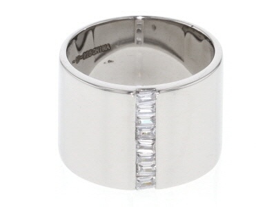 White Cubic Zirconia Rhodium Over Sterling Silver Ring 0.46ctw