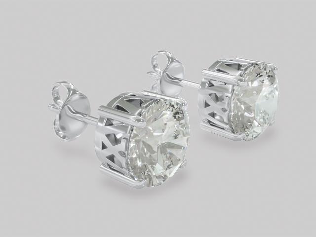 Cubic Zirconia Rhodium Over Sterling Silver Stud Earrings 9.60ctw