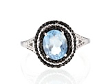 Sky Blue Topaz Rhodium Over Sterling Silver Ring 3.11ctw