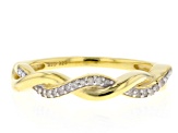 White Diamond Accent 14K Yellow Gold Over Sterling Silver Ring