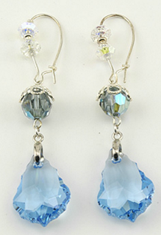 blue baroque earrings