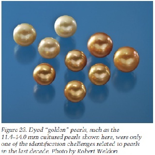 Dyed Golden Pearls