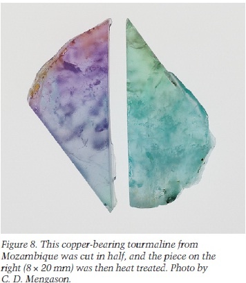 Copper-bearing tourmaline from Mozambique