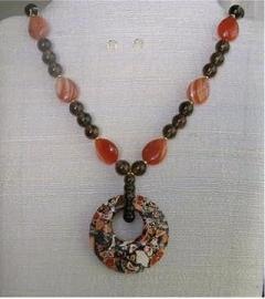 Magnesite Donut Focal Necklace